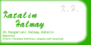 katalin halmay business card